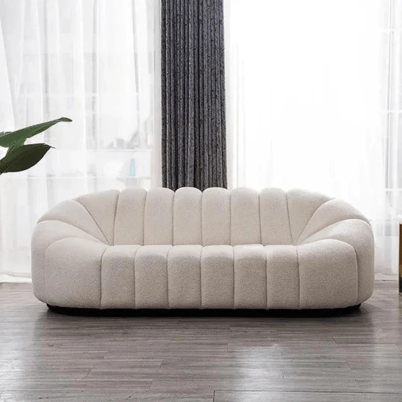 3 Seater Fabric Sofa (Elara, Off White)