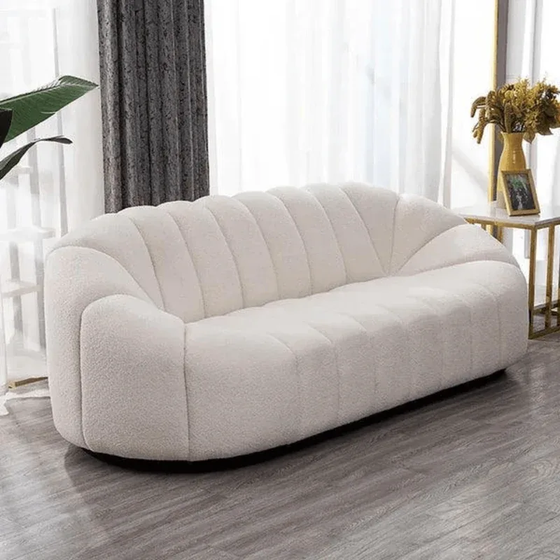 3 Seater Fabric Sofa (Elara, Off White) - image 2
