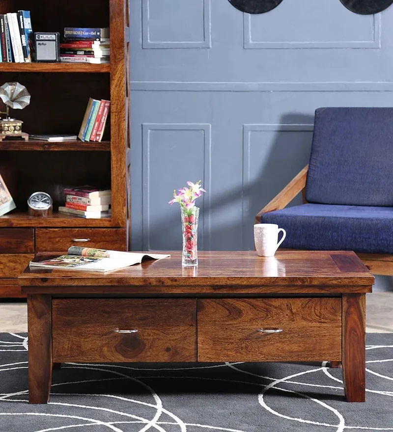 Wooden Handmade Solid Sheesham Wood Coffee Table - image 2