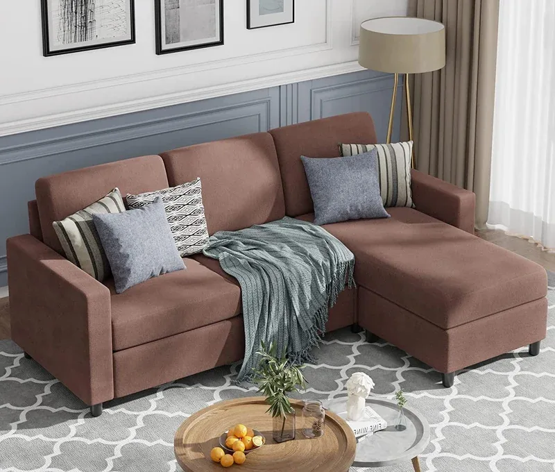 Belmont 3 Seater Vegan Leather Sofa (Endura, Brown) - image 2