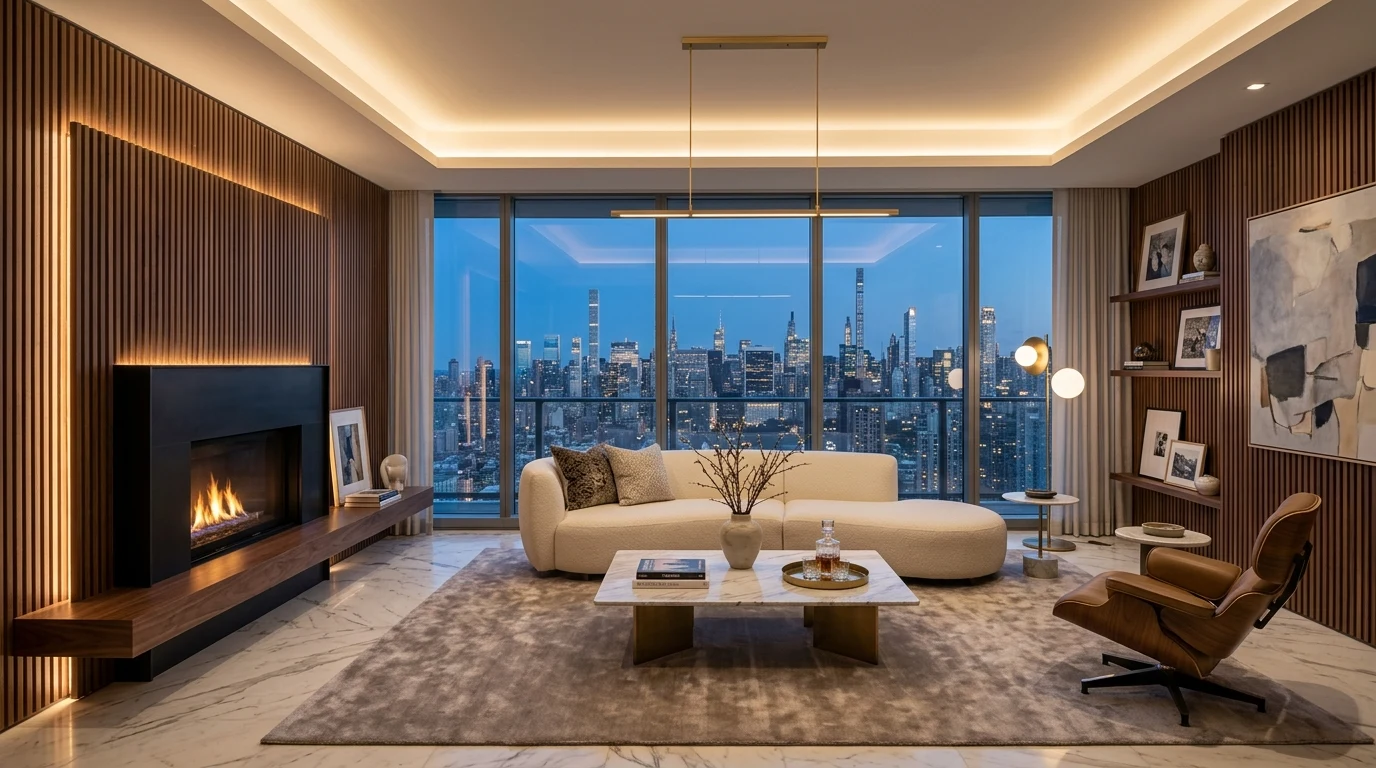 Modern Living Room Design Fully Furnished
